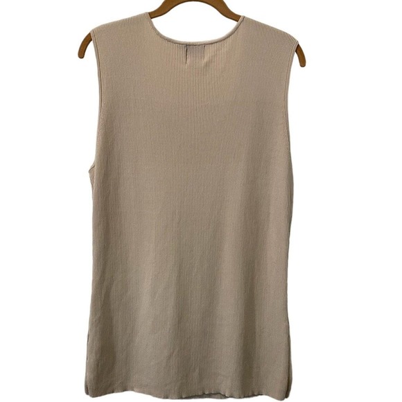 Ruby Rd. Ribbed Tank Top Women Plus 3X Beige Sleeveless Beaded Heavyweight - Picture 8 of 8